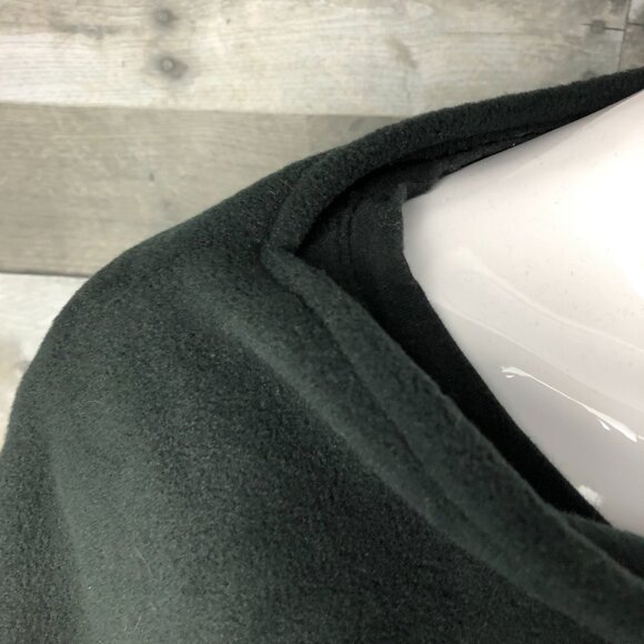 Teal turquoise plaid Open side poncho cover up shawl unisex boho shawl topper - Picture 6 of 10